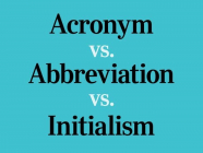 Acronym vs Abbreviation vs Initialism  (အတိုကောက်စာကားလုံးတွေအကြား ကွာခြားမှု)