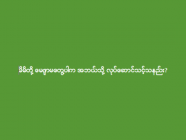 မိမိတို့ မေဂျာမတွေ့ပါက အဘယ်သို့ လုပ်ဆောင်သင့်သနည်း?